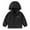 Black, variant on Kids Boys Girls Rain Jacket Waterproof Hooded Raincoat Lightweight Fleece Windbreaker Coat with Pockets Zip Up Fall Winter Warm Outdoor Hiking Jacket