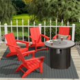 thumbnail image 4 of Palms Chaise Adirondack Moderne en Plein Air avec Ensemble de Table Ronde de Foyer, 4 of 6