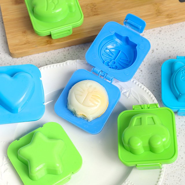 Molde De Huevo Lindo De Dibujos Animados Para Bebé Bola De Arroz 3D Anillo Bento Accesorios Conejo Oso Pescado Herramienta De Decoración sushi