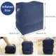 thumbnail image 3 of Reposapiés almohada de viaje Li build plegable Portátil inflable ajustable azul, 3 of 5