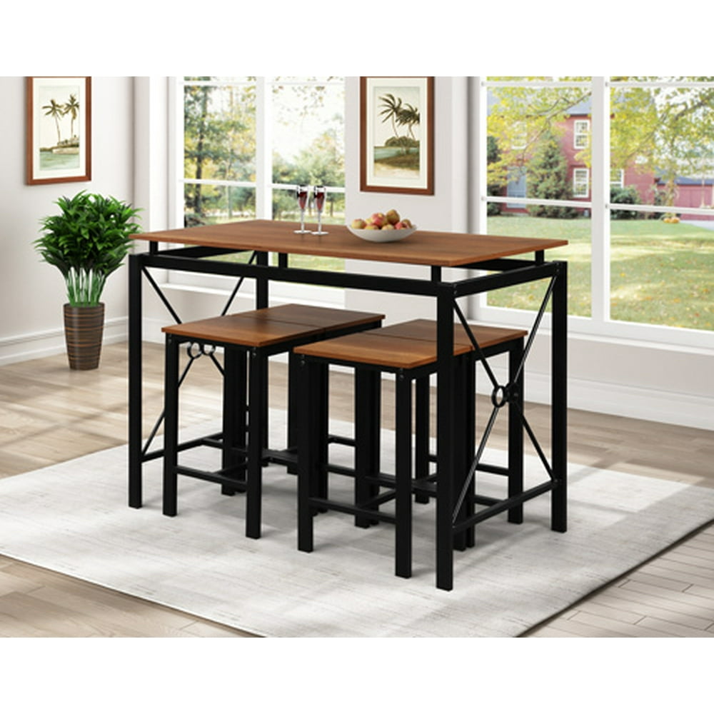 Counter Height Table Set Of 5 Breakfast Bar Table And Stool Set Minimalist Dining Table With 5859