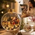 thumbnail image 5 of Glowing Christmas Story Ornament,Light-Up 3D Miniature Scene Clear PVC Globe Christmas Tree Ornament, Festive Keepsake Gift for Home Christmas Party Decoration, 5 of 7