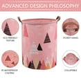 thumbnail image 3 of Large Hamper - Large Sized Storage Baskets with Handle, Collapsible & Convenient Home Organizer Containers for Kids Toys, Baby Clothing, Round - Color Triangle, 3 of 7