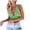 Green, variant on SDJMa Women’s Sexy Sleeveless Back Tank Tops Women's Fashion Casual Solid Color Open Back Sleeveless Deep V Pleated Vest