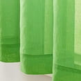 thumbnail image 5 of Home Mart Goods Lime Green Solid Color Rod Pocket Sheer Glam Elegant Curtain Set 63" Long - 2 Panels, 5 of 5
