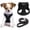 Black, variant on YIMEIS Dog Harness and Leash Set, No Pull Soft Mesh Pet Harness, Reflective Adjustable Puppy Vest for Small Medium Large Dogs, Cats