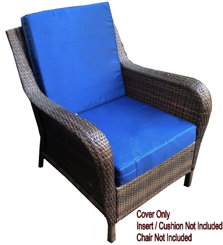 2 PACK Outdoor Waterproof Seat Chair Patio Cushion Memory Foam Pad 18X16X4" Blue 