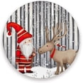 thumbnail image 2 of Christmas Santa Deer Coasters Absorbent Moisture Non-Slip Drink Coaster Ceramic Stone with Cork Base Desktop Protection, 2PCS, 2 of 6