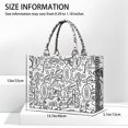 thumbnail image 3 of Large Capacity Tote Bag,Black White Football Elements Pattern Handbag Fashion Luxury Tote Bag,15.7"x13"x 5.1" Inches,Laptop Compatible, 3 of 6