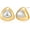 triangle, variant on Two Tone Studs Earrings Mixed Metal Earrings for Women Gold Plated Chunky Round Teardrop Earring Thick Trendy Modern Jewelry[e6141]