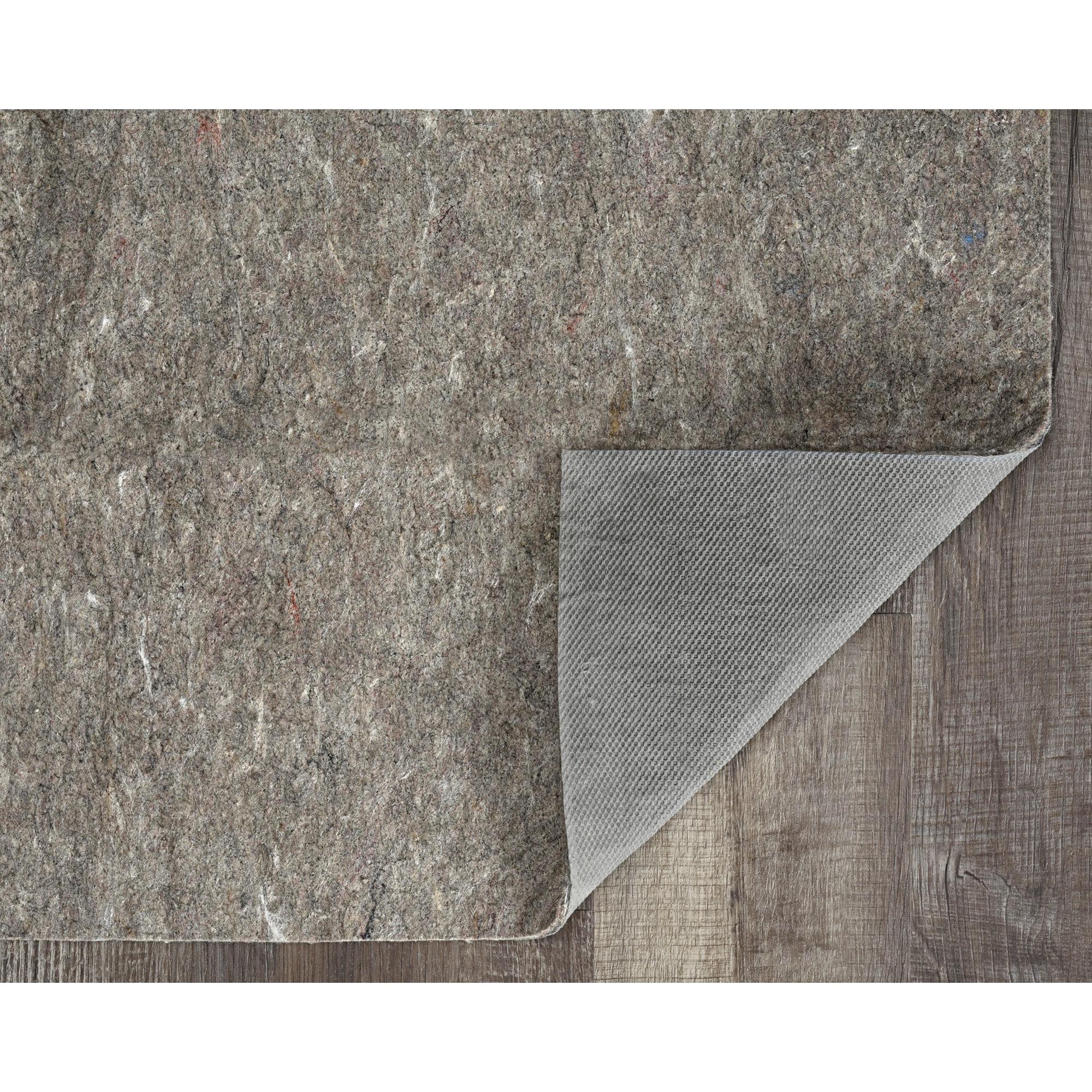 Contemporary Home Living 3' x 5' Dual Side Solid Area Throw Rug Pad - Gray