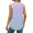 thumbnail image 6 of Kagetolytai Tank Tops for Women Womens Tank Top U Neck Basic Casual Flowy Summer Sleeveless Deep Side Cut Print Tops for Women Tank Top Light Purple 2XL, 6 of 6
