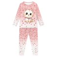 thumbnail image 5 of DISNIMO Cat Flower Pajama Set Girls 3-4 Long Sleeve Pajamas Girls 2 Piece Pj Set for Girls Fall Pjs Kids Girls Pajamas Set for Kids Sleep Wear Girls Night Wear Kids Lounge Sets Girls Soft Pjs, 5 of 7