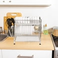 thumbnail image 2 of happimess DSH1002A Brooklyn 24" Adjustable Dish Rack, Chrome, 2 of 7