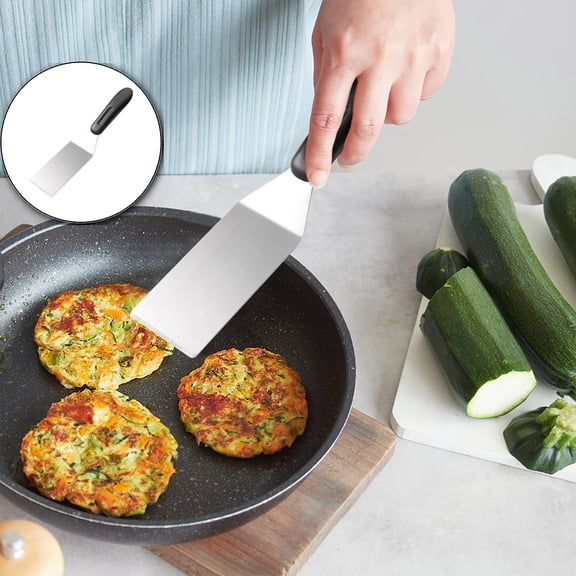 Small Spatula Professional Mini Serving Spatula, Stainless Steel Metal Spatula, Cutter and Serve Turner for Kitchen, Cooking for Cookie, Pancakes or Cake
