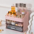 thumbnail image 1 of Organizador de maquillaje y cuidado de la piel KQJS Pink con 2 cajones, 1 of 7