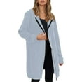 thumbnail image 4 of Women's Jacket Warm Hooded Zip Up Coat Soft Lightweight Winter Fashion Top Casual Outerwear Comfortable, 4 of 8