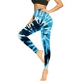 thumbnail image 3 of Kaemgyyd Leggings for Women Trendy High Waisted Butt Lift Yoga Pants Casual Slimming Tie-Dye Workout Tights, 3 of 5