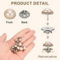 thumbnail image 3 of 10 Conjuntos de Botones de Cristal Sin Coser de 11.5 mm, Pines Desmontables para Ropa, Abrigo (Transparente), 3 of 7