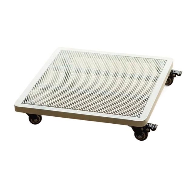 Square Lattices Metal Bonsai Pallet, Universal Wheel with Brake Flowerpot Base
