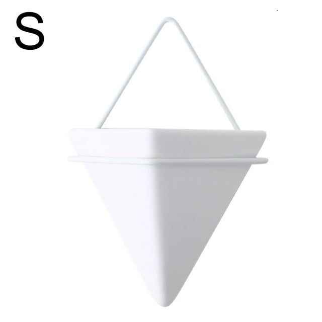 CAROOTU Simple Container Iron Vases Ceramic Self Water-Absorbing Planter Nordic Succulent Plant Wall Mounted