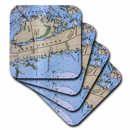 

Nautical Chart II set of 8 Coasters - Soft cst-24592-2