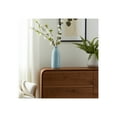 thumbnail image 2 of Ceramic Vase with Plaid Textured Pattern for Living Room Decor and Home Accent - Decorative Flower Vase for Room, Bedroom or Office Display - Elevate House and Table Decor Styling - 12", Blue, 2 of 11
