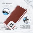 thumbnail image 6 of iHome Magnetic Vegan Leather Velo Case: Premium Vegan Leather, Lightweight, Ultra Slim, Shock Absorbent Velo Protective Case, MagSafe Compatible (iPhone 12/12 Pro, Brown), 6 of 7