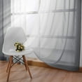 thumbnail image 5 of STAOEDU Fall Faux Linen Ombre Sheer Curtains - 63 inches Long Gradient Semi Voile Curtains for Bedroom and Living Room, W52 x L63 Inches,Gray, 5 of 6