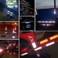 thumbnail image 1 of 2 cintas reflectantes de 5 cm x 3 metros, cinta reflectante de alta visibilidad, autoadhesiva para vehículos, coches, remolques, bicicletas, color blanco y rojo., 1 of 2