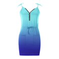 thumbnail image 5 of Vestido sin mangas con tirantes estampados con cuello en V a la moda para mujer Pompotops  ghjkhdj4196, 5 of 5