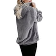 thumbnail image 4 of Sudadera De Felpa Holgada Con Capucha Y Cordón Para Mujer, 4 of 6