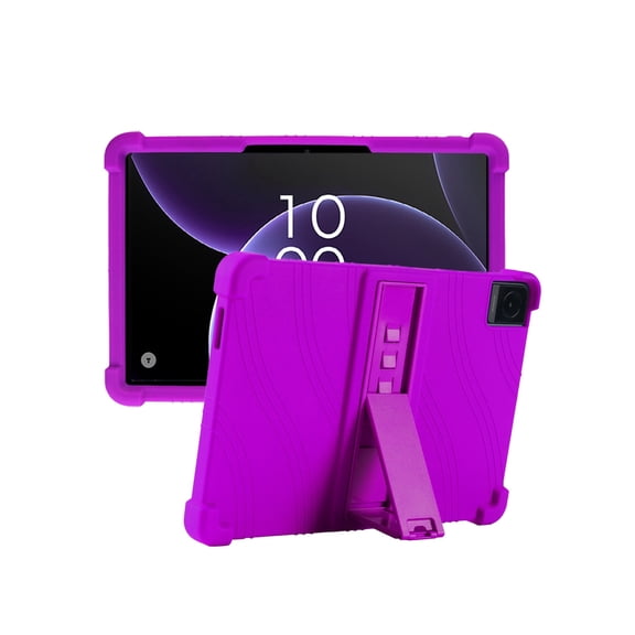 Silicone Case for TCL Tab 10 Gen 4 10.1 Inch, Soft Flexible Shockproof Protective Tablet Cover, Anti-Scratch & Lightweight Slim Design-Purple