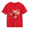 thumbnail image 1 of TaTaai School Season Cute Print Short Sleeve T-Shirt, Valentine's Day Casual Top, Unisex All Season Graphic Tee Gift, 1 of 8