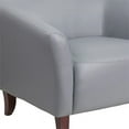 thumbnail image 4 of Bowery Hill Contemporary Leather Upholstered Reception Loveseat in Gray, 4 of 7