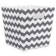 thumbnail image 1 of Design Imports CAMZ37969 Bac de Rangement Trapézoïdal en Polyester Chevron 13 x 13 x 13 Po, Gris, 1 of 1