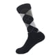 thumbnail image 2 of Calcetines de algodón para hombre de gran tamaño con diseño de rombos clásicos de otoño e invierno, de estilo británico, de color liso, 2 of 5