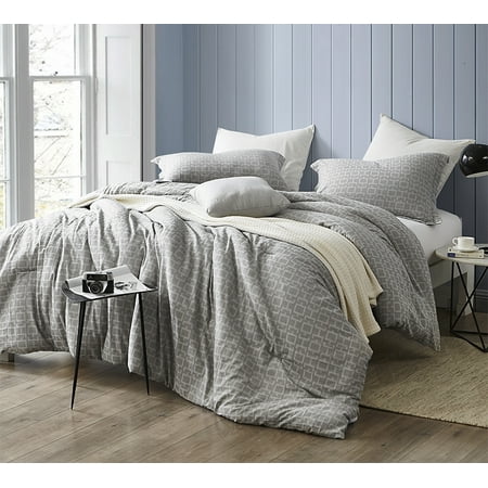 Highlands Gray Oversized Comforter 100 Yarn Dyed Cotton