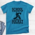 thumbnail image 2 of School Is Important Hockey Is Importanter T-shirt, Unisex Men's Shirt Ice Hockey Parent Sports Canada, Heather Blue, XX-Large, 2 of 6