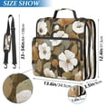 thumbnail image 3 of Water-Resistant 3-Ring Binder Organizer with Multiple Pockets Zipper Binder Bag for Office Camouflage White Flowers, 3 of 8