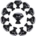 thumbnail image 1 of Juego de 10 perillas para cajones de cristal YONGSHENG forma de diamante 30 mm todo negro, 1 of 3
