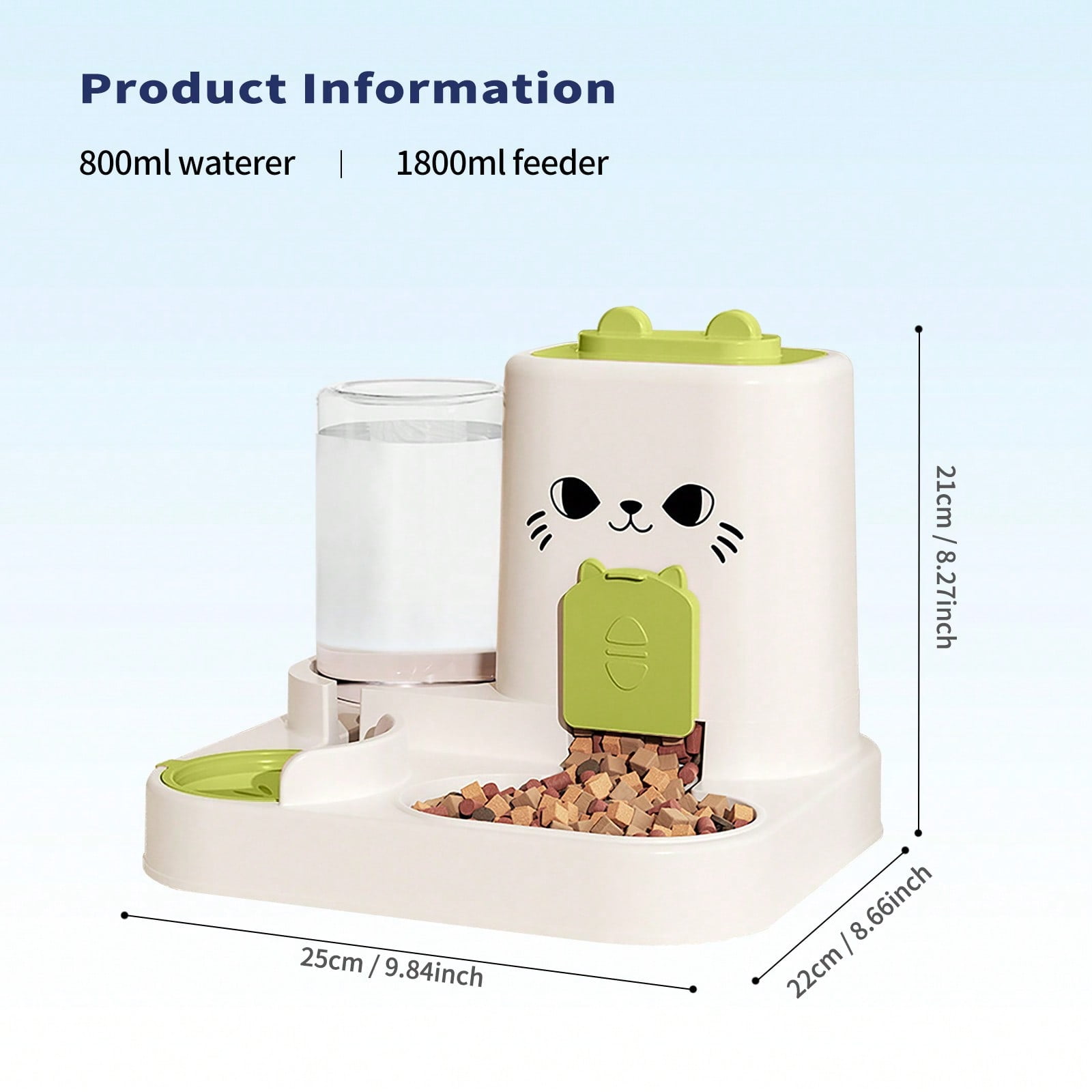 Automatic Cat Water Dispenser – 2-In-1 Large Capacity Drinking Fountain For All Cats, Available In Pink, Gray, Orange & Green