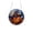 A005- Style E, variant on Hanging Halloween Decorations, Stained Glass Window Hanging, Halloween Window Decorations, Halloween Home Decor, 7.5 Inch Diameter 2D Acrylic Skull Jack-O-Lantern Hanging Ornament