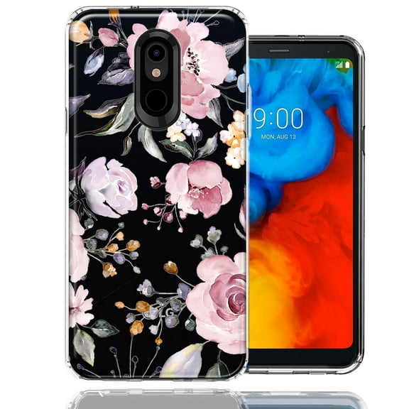 MUNDAZE Case For LG Stylo 5 Soft Pastel Spring Floral Flowers Blush Lavender Phone Cover