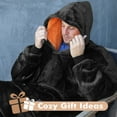 thumbnail image 5 of Tirrinia Oversized Blanket Hoodie, Wearable Fluffy Sherpa Blanket, Reversible Cozy Sweatshirt Blanket Gift for Adult Women Men boyfriend husband, 5 of 7