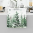 thumbnail image 2 of Merry Christmas Table Runner Green Christmas Tree Table Throw Tablecloth for Kitchen Dining Living Room Show Wedding Party Decor Christmas Gifts, 2 of 5