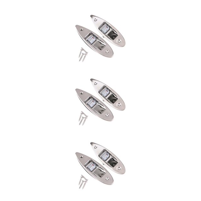 ZheElen Red&Green Marine Boat LED Side Navigation Light Mount for SS.304 Lamp Flush Side Type1 3PCS