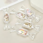 Hesroicy 10Pcs/Set Creative Candy Shape Storage Case Adorable Multi-use Plastic Earring Storage Box for Girls