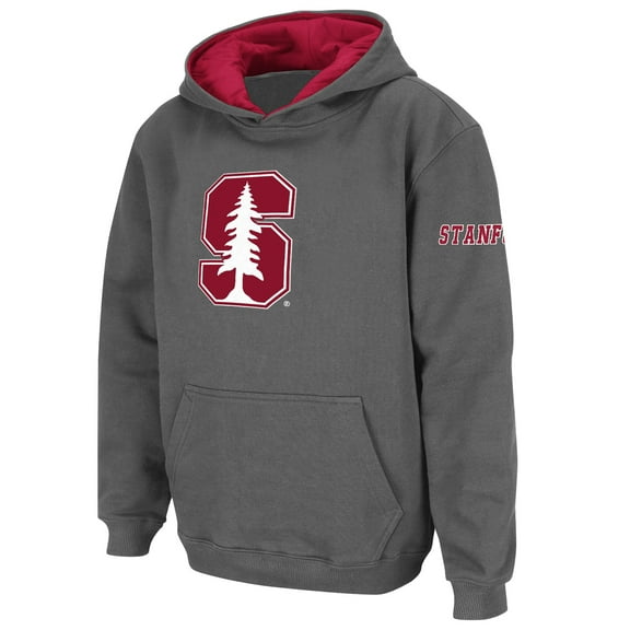 Youth Stadium Athletic Charcoal Stanford Cardinal Big Logo Pullover Hoodie
