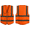 Neon Orange, variant on G & F ANSI Class 2 Safety Vest, Reflective Neon Orange, 9 Pockets, Large